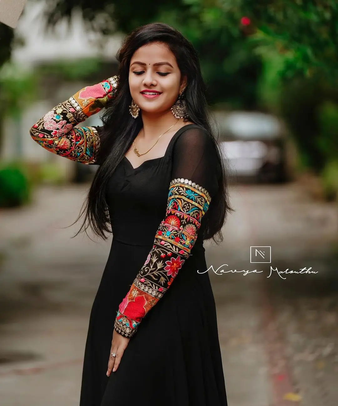 Telugu Girl Vaishnavi Chaitanya Wearing Black Gown